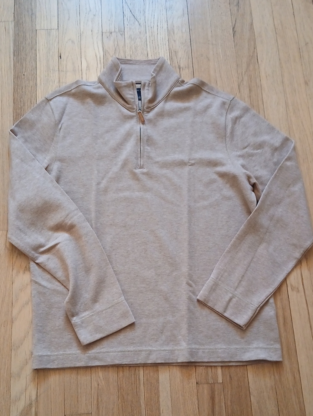 Banana Republic Men's Zip-Neck Sweater in Light Beige